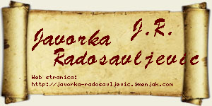 Javorka Radosavljević vizit kartica